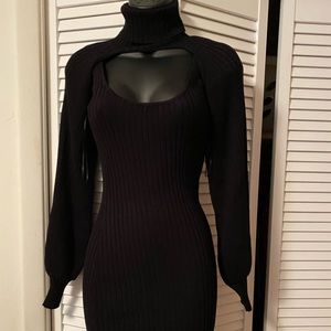 Brand Hera Collection two-piece dress removable turtleneck long sleeve top